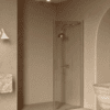 Hinged shower door Hietakari Bläk 732 New York, Sand frame, grey tinted glass Hinged shower door Hietakari Bläk 732 New York, Sand frame, grey tinted glass
