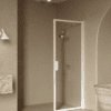 Hinged shower door Hietakari Bläk 732 New York, white frame, clear glass Hinged shower door Hietakari Bläk 732 New York