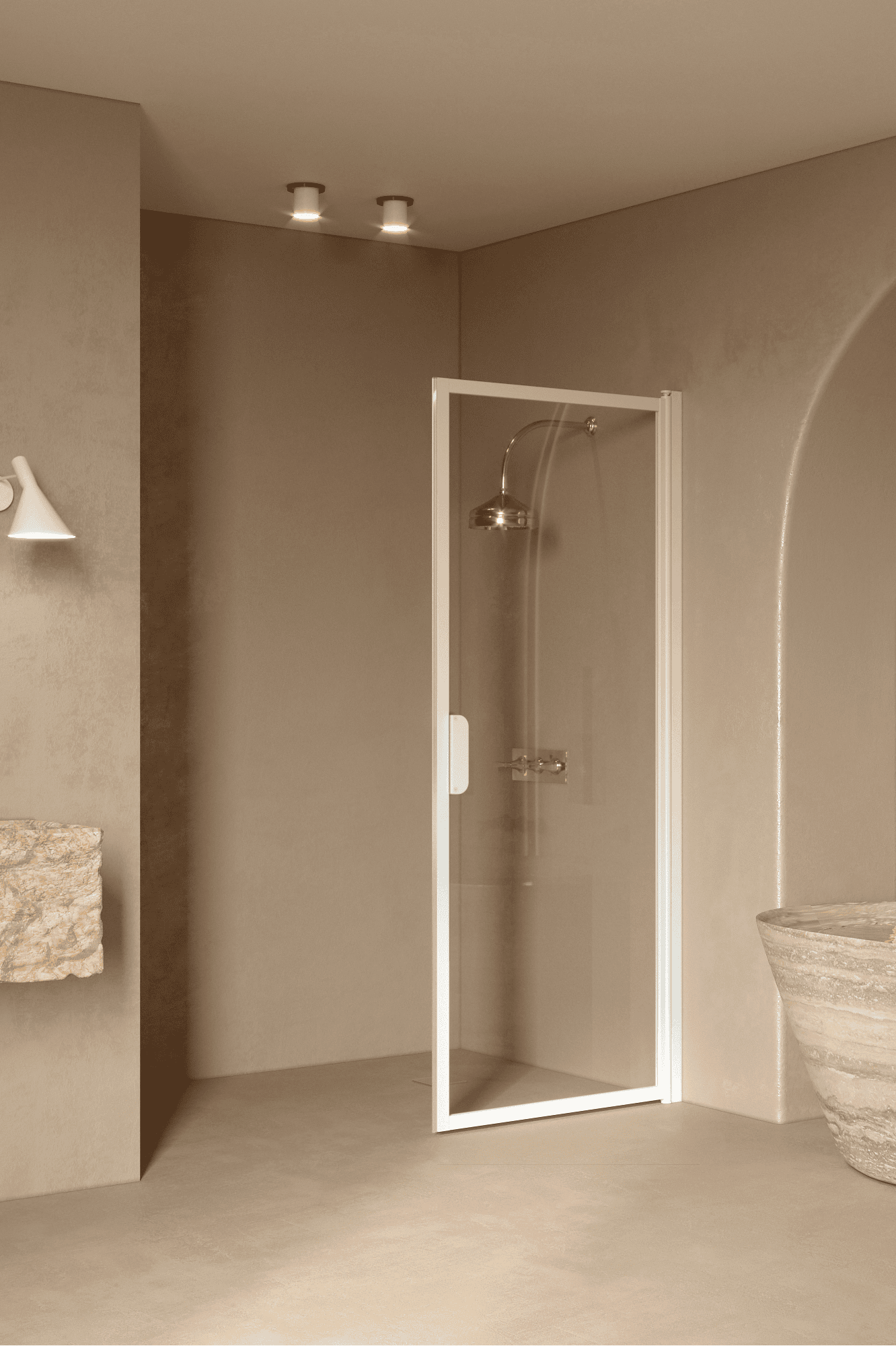Hinged shower door Hietakari Bläk 732 New York