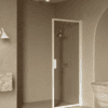 Hinged shower door Hietakari Bläk 732 New York, white frame, bronze tinted glass Hinged shower door Hietakari Bläk 732 New York, white frame, bronze tinted glass