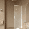 Hinged shower door Hietakari Bläk 732 New York, white frame, satin frosted glass Hinged shower door Hietakari Bläk 732 New York, white frame, satin frosted glass