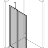 Hinged shower screen with fixed part Hietakari Bläk 733 New York – 3