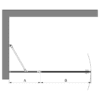 Hinged shower screen with fixed part Hietakari Bläk 733 New York – 2