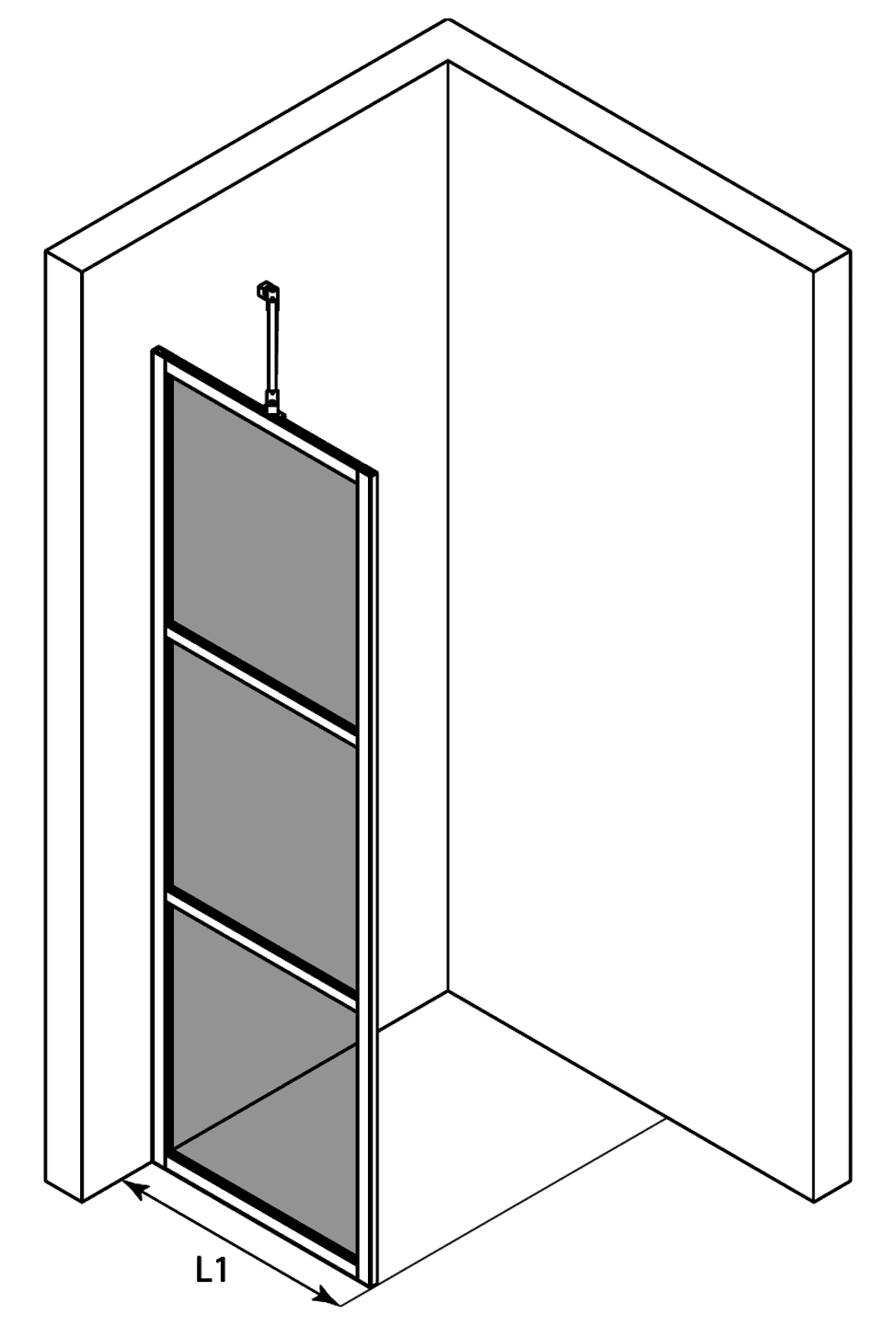 Fixed shower screen Hietakari Bläk 734 Tokyo – 3