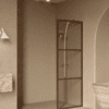 Fixed shower screen Hietakari Bläk 734 Tokyo, Mocha frame, bronze tinted glass Fixed shower screen Hietakari Bläk 734 Tokyo, Mocha frame, bronze tinted glass