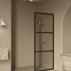 Fixed shower screen Hietakari Bläk 734 Tokyo, black frame, grey tinted glass Fixed shower screen Hietakari Bläk 734 Tokyo, black frame, grey tinted glass