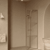 Fixed shower screen Hietakari Bläk 734 Tokyo, Sand frame, clear glass Fixed shower screen Hietakari Bläk 734 Tokyo – 5