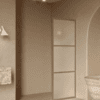 Fixed shower screen Hietakari Bläk 734 Tokyo, Sand frame, satin frosted glass Fixed shower screen Hietakari Bläk 734 Tokyo, Sand frame, satin frosted glass