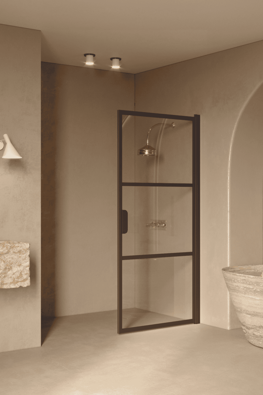 Hinged shower door Hietakari Bläk 735 Tokyo – 7