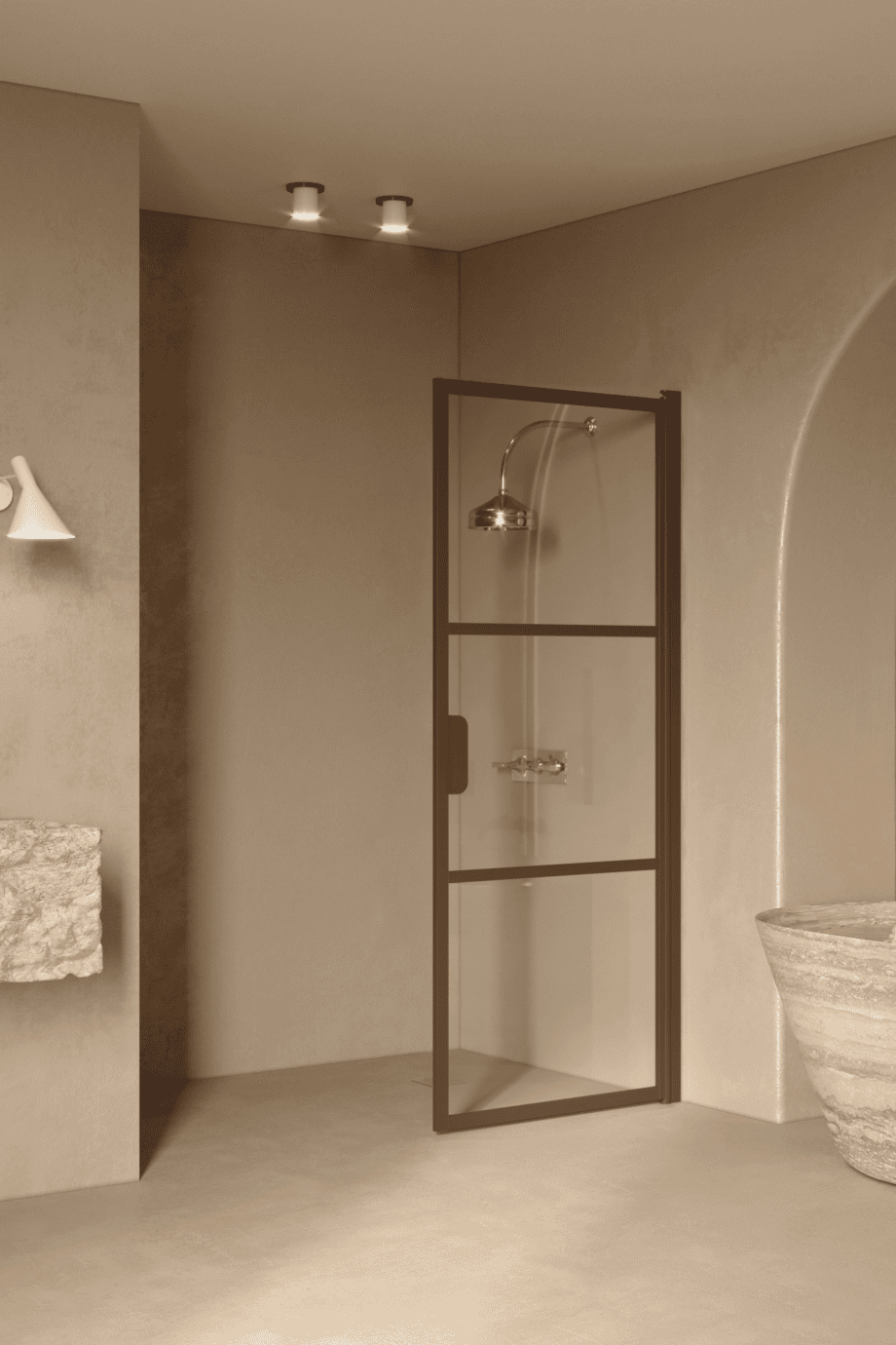 Hinged shower door Hietakari Bläk 735 Tokyo – 6