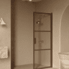 Hinged shower door Hietakari Bläk 735 Tokyo, Mocha frame, bronze tinted glass