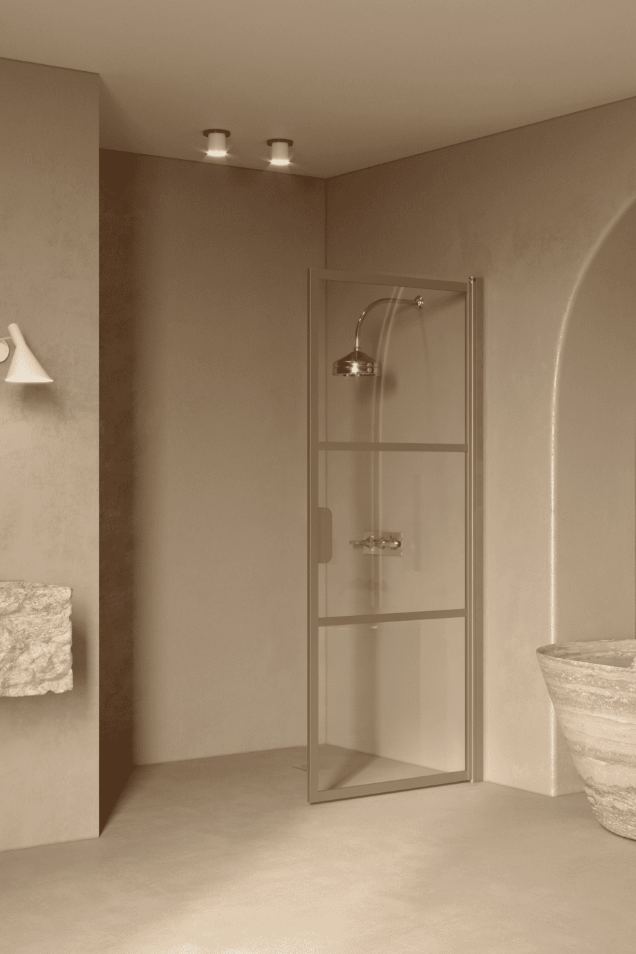 Hinged shower door Hietakari Bläk 735 Tokyo – 5
