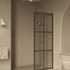 Fixed shower screen Hietakari Bläk 737 Paris, Cocoa frame, grey tinted glass