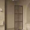 Fixed shower screen Hietakari Bläk 737 Paris, Cocoa frame, bronze tinted glass
