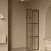 Fixed shower screen Hietakari Bläk 737 Paris, Mocha frame, grey tinted glass
