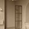 Fixed shower screen Hietakari Bläk 737 Paris, Mocha frame, bronze tinted glass