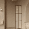 Fixed shower screen Hietakari Bläk 737 Paris, Mocha frame, satin frosted glass