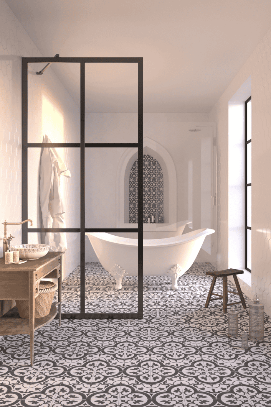 Fixed shower screen Hietakari Bläk 737 Paris – 4