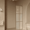 Fixed shower screen Hietakari Bläk 737 Paris, Sand frame, satin frosted glass