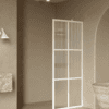 Fixed shower screen Hietakari Bläk 737 Paris, white frame, reeded glass