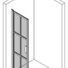 Hinged shower door Hietakari Bläk 738 Paris – 3D drawing Hinged shower door Hietakari Bläk 738 Paris – 3
