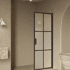 Hinged shower door Hietakari Bläk 738 Paris, Cocoa frame, satin frosted glass Hinged shower door Hietakari Bläk 738 Paris, Cocoa frame, satin frosted glass