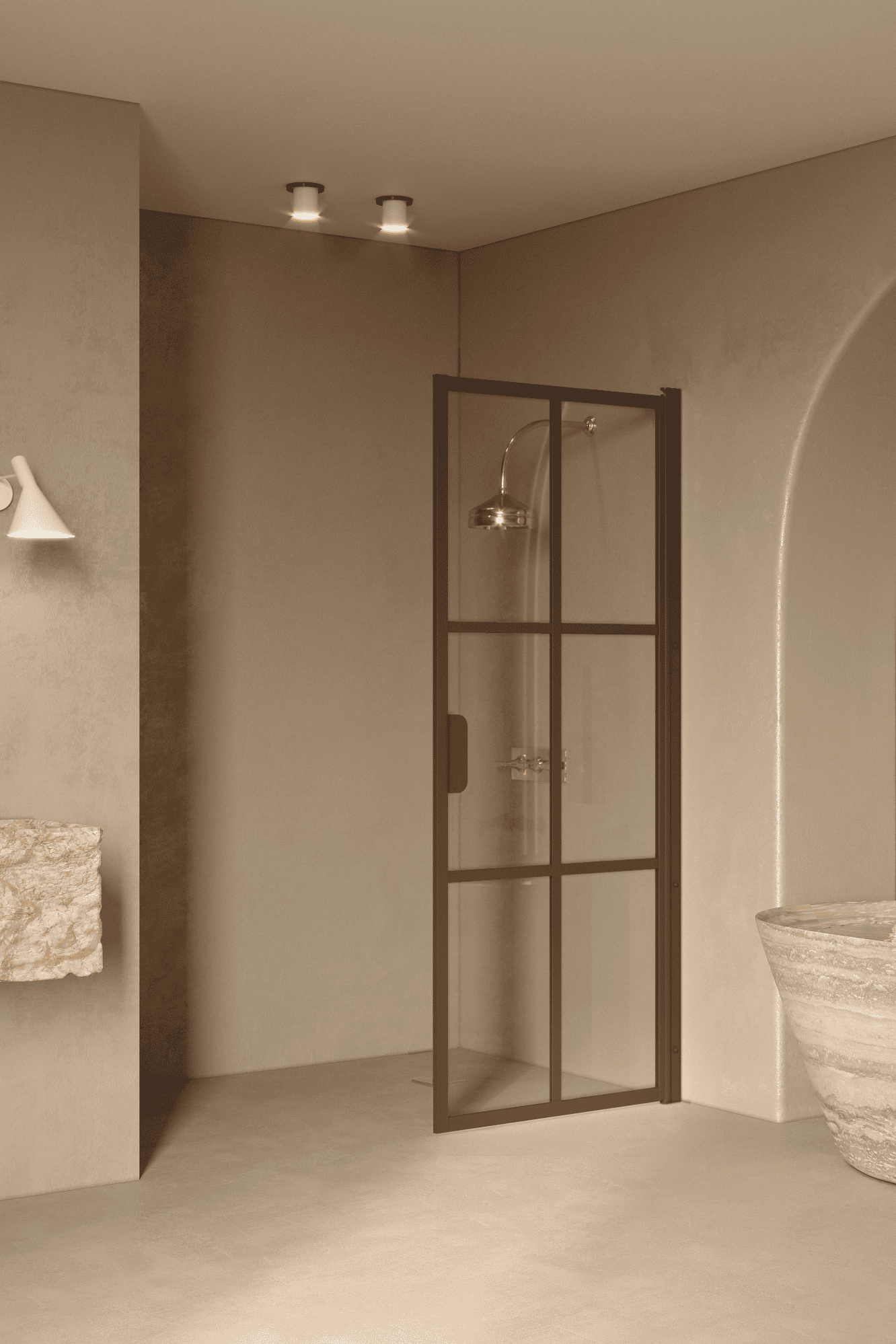 Hinged shower door Hietakari Bläk 738 Paris – 6