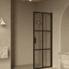 Hinged shower door Hietakari Bläk 738 Paris, black frame, grey tinted glass Hinged shower door Hietakari Bläk 738 Paris, black frame, grey tinted glass