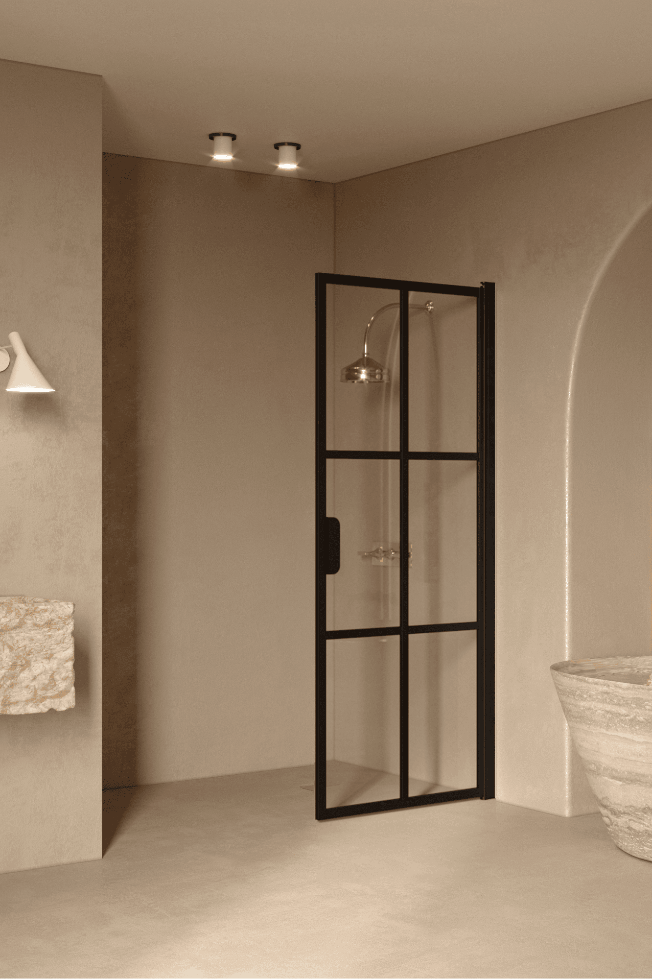 Hinged shower door Hietakari Bläk 738 Paris – 4