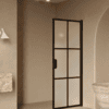 Hinged shower door Hietakari Bläk 738 Paris, black frame, satin frosted glass Hinged shower door Hietakari Bläk 738 Paris, black frame, satin frosted glass