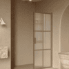 Hinged shower door Hietakari Bläk 738 Paris, Sand frame, reeded glass Hinged shower door Hietakari Bläk 738 Paris, Sand frame, reeded glass