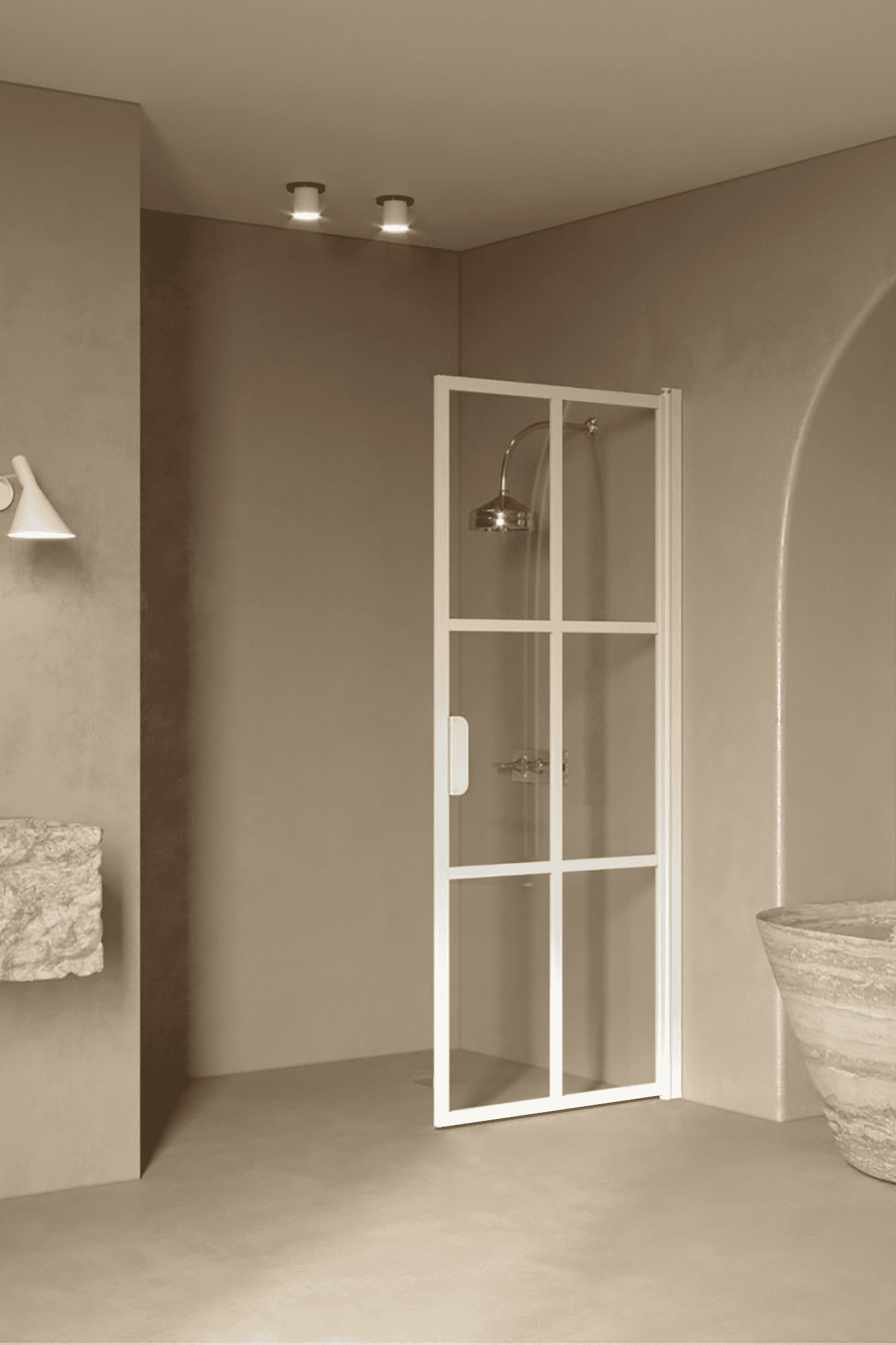 Hinged shower door Hietakari Bläk 738 Paris