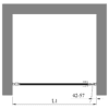 Hinged shower door with wall magnet Hietakari Bläk 790 Tokyo – dimension drawing Hinged shower door with wall magnet Hietakari Bläk 790 Tokyo – 2