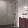 Fixed shower screen Hietakari Bläk 800 Shanghai, Sand frame, clear glass Fixed shower screen Hietakari Bläk 800 Shanghai – 5