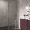 Fixed shower screen Hietakari Bläk 800 Shanghai, Sand frame, satin frosted glass Fixed shower screen Hietakari Bläk 800 Shanghai, Sand frame, satin frosted glass