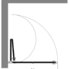 Folding shower screen Hietakari Bläk 881 New York – dimension drawing Folding shower screen Hietakari Bläk 881 New York – 2