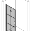 Folding shower screen Hietakari Bläk 882 Tokyo – 3D drawing Folding shower screen Hietakari Bläk 882 Tokyo – 3D drawing