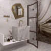 Folding shower screen Hietakari Bläk 882 Tokyo, Cocoa frame, clear glass Folding shower screen Hietakari Bläk 882 Tokyo – 7