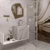 Folding shower screen Hietakari Bläk 882 Tokyo, Sand frame, clear glass Folding shower screen Hietakari Bläk 882 Tokyo – 5
