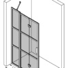 Hinged shower screen with fixed part Hietakari Bläk 885 Tokyo – 3