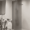 Fixed shower screen Hietakari Forma 301, aluminium frame, grey satin glass Fixed shower screen Hietakari Forma 301, aluminium frame, grey satin glass