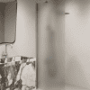 Fixed shower screen Hietakari Forma 301, aluminium frame, satin frosted glass Fixed shower screen Hietakari Forma 301, aluminium frame, satin frosted glass
