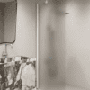 Fixed shower screen Hietakari Forma 301, white frame, satin frosted glass Fixed shower screen Hietakari Forma 301, white frame, satin frosted glass