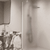 Fixed shower screen Hietakari Forma 301, white frame, super bright satin glass Fixed shower screen Hietakari Forma 301, white frame, super bright satin glass