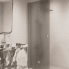 Folding shower screen Hietakari Forma 303, Sand frame, grey satin glass Folding shower screen Hietakari Forma 303, Sand frame, grey satin glass