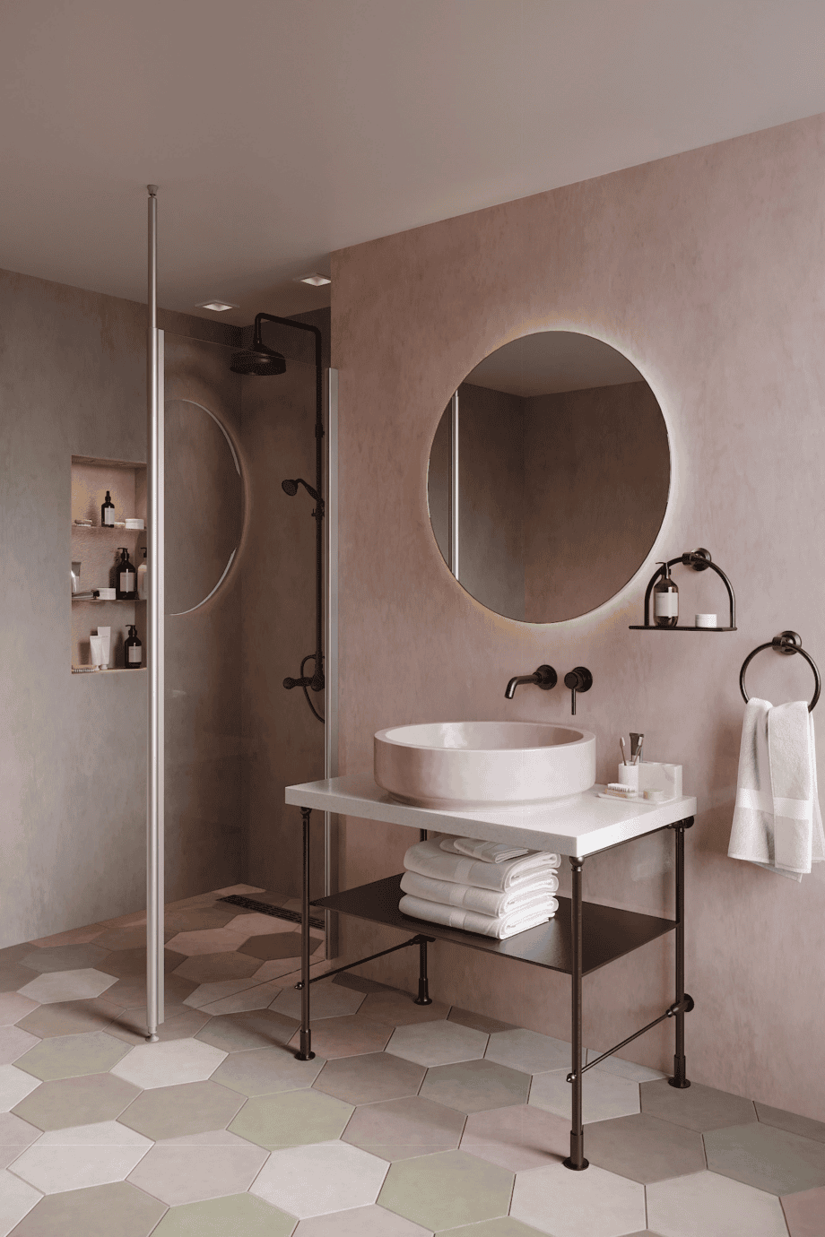 Shower screen with telescopic supports Hietakari Infinia 111, aluminium frame, clear glass Shower screen with telescopic supports Hietakari Infinia 111, aluminium frame, clear glass
