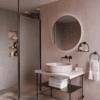 Shower screen with telescopic supports Hietakari Infinia 111, black frame, satin frosted glass Shower screen with telescopic supports Hietakari Infinia 111, black frame, satin frosted glass