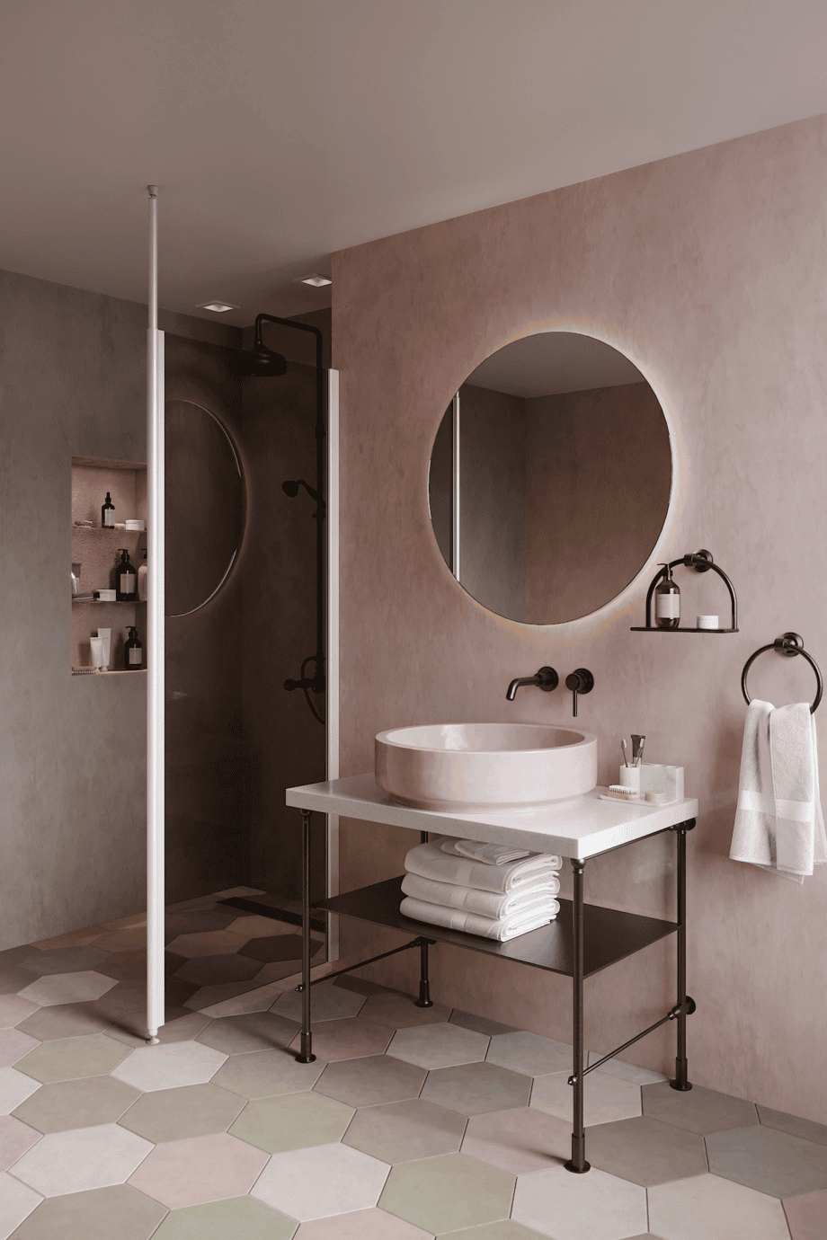 Shower screen with telescopic supports Hietakari Infinia 111, white frame, grey tinted glass Shower screen with telescopic supports Hietakari Infinia 111, white frame, grey tinted glass