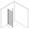 Shower screen with fixed front post Hietakari Infinia 112 – 3D drawing