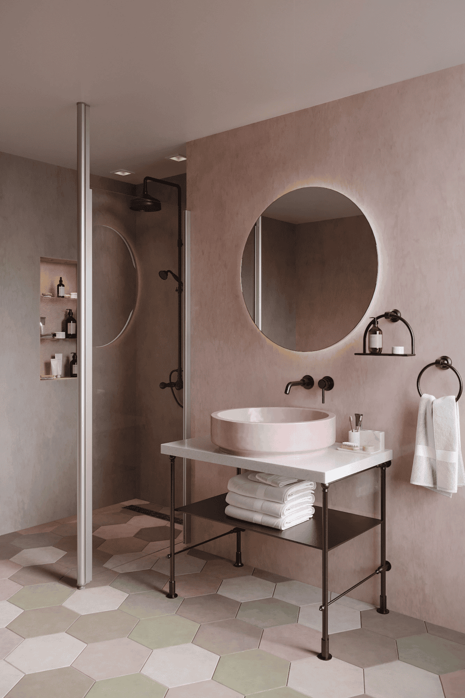 Shower screen with fixed front post Hietakari Infinia 112, aluminium frame, clear glass